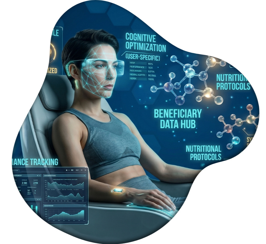 Middle age person evaluation options for optimizing health for longevity with AI and digital technologies.